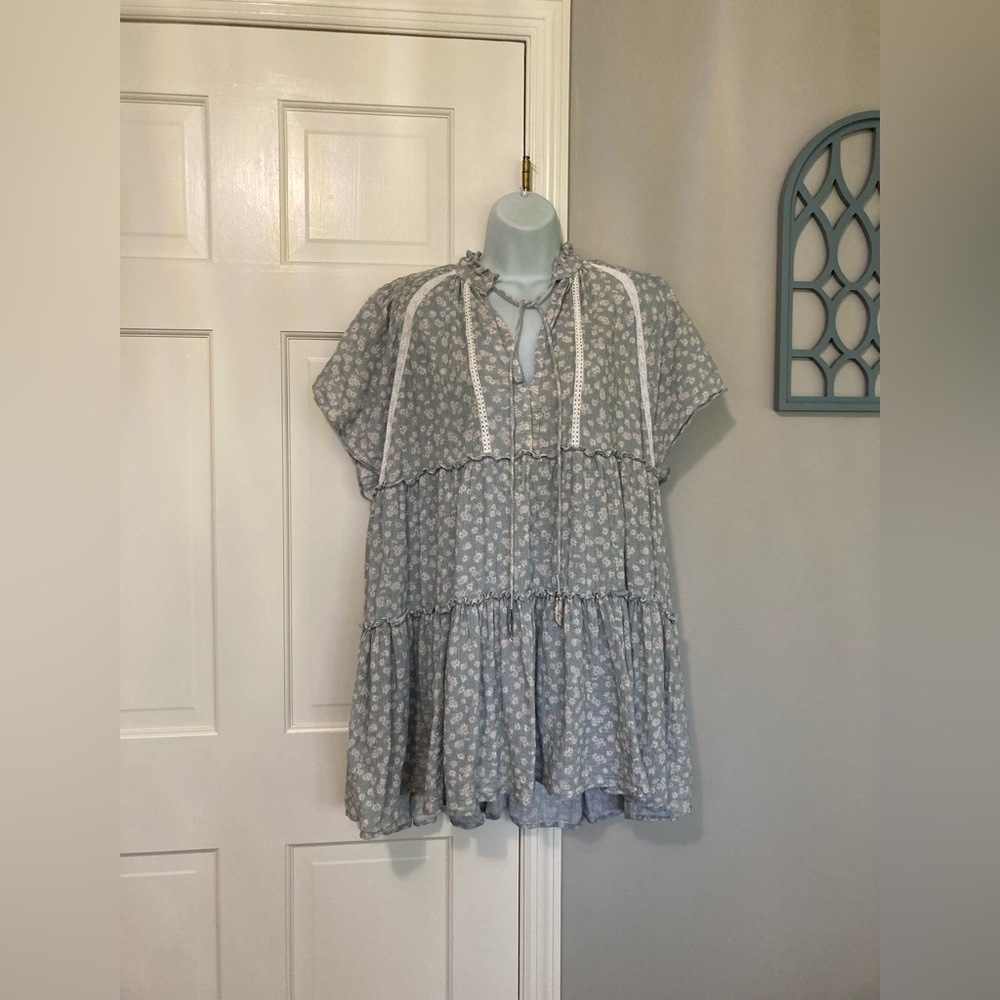 Vici Blue Floral Mini Dress